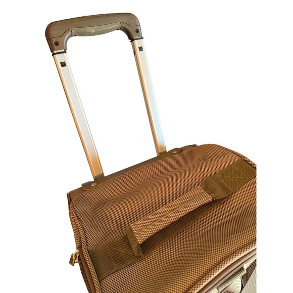 Dockers Beige Rolling Duffel Bag With Telescopic Handle & Multiple Compartments - Picture 9 of 16